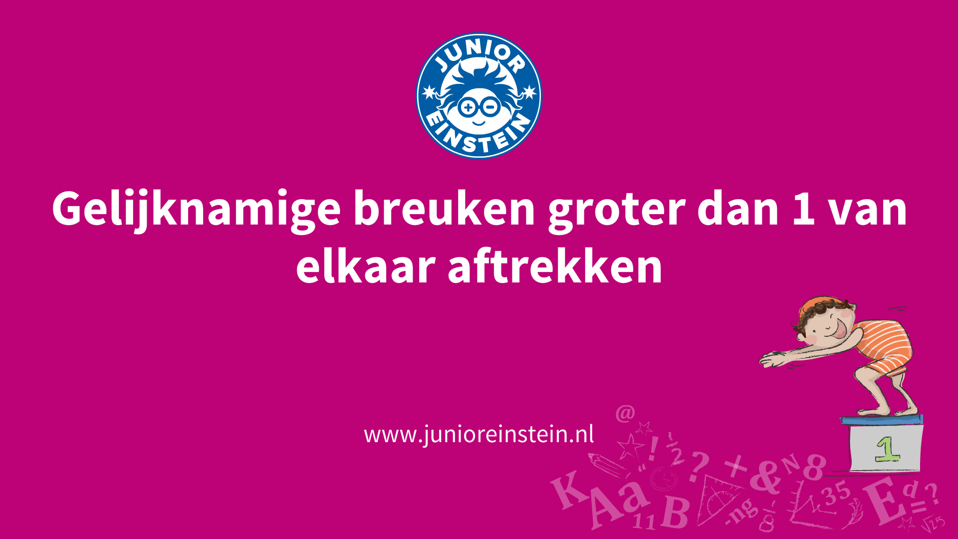 Gelijknamige breuken groter dan 1 van elkaar aftrekken [6]
