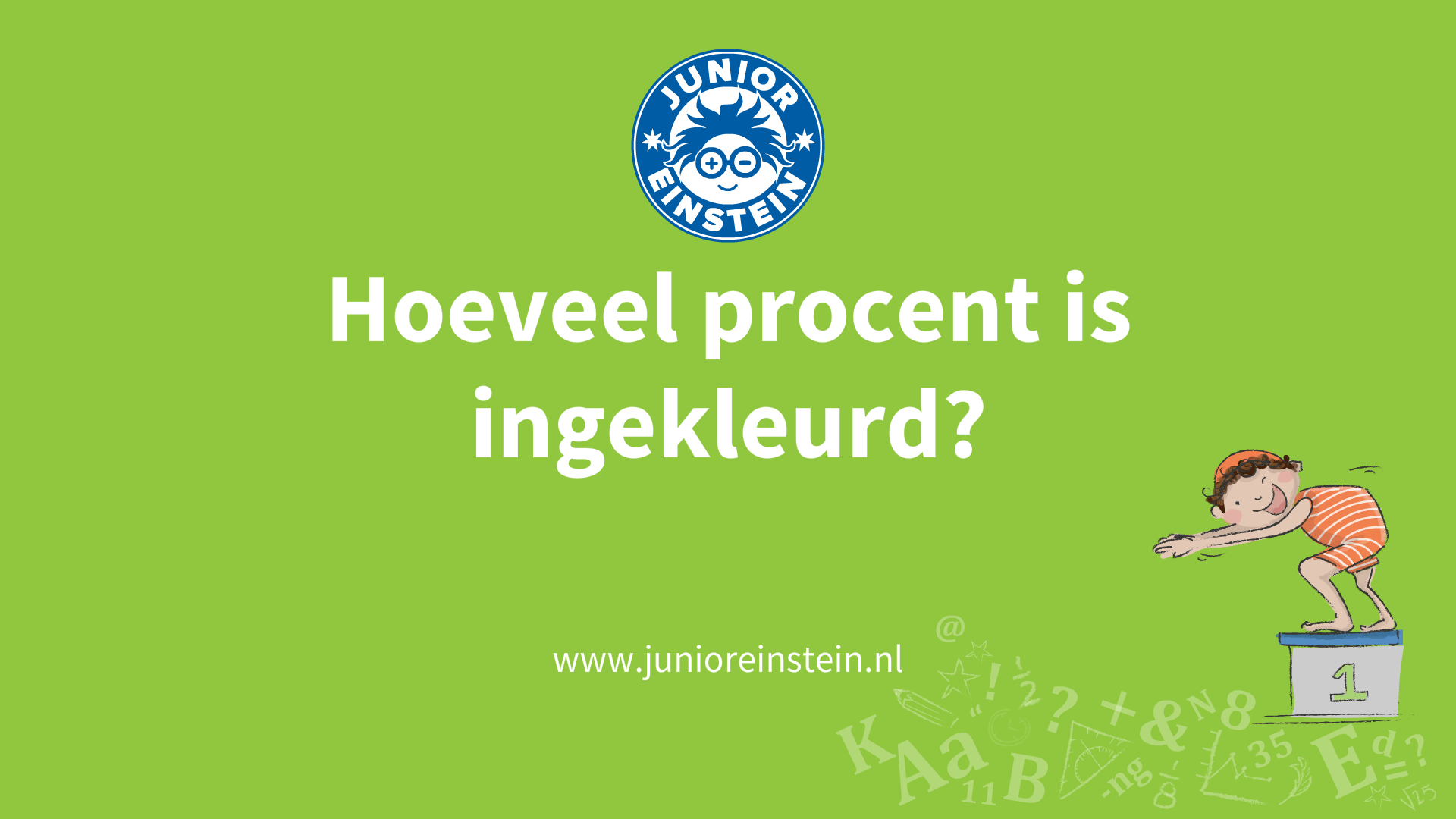 Hoeveel procent is ingekleurd? [1]